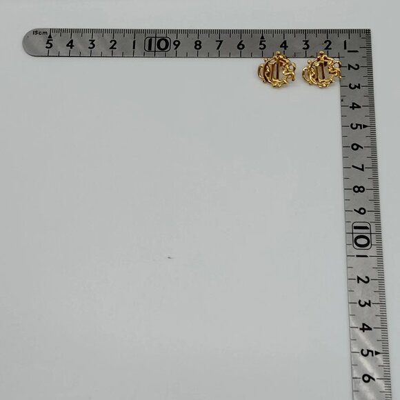Christian Dior Pierced Earring Gold 200-073125 - Picture 8 of 9